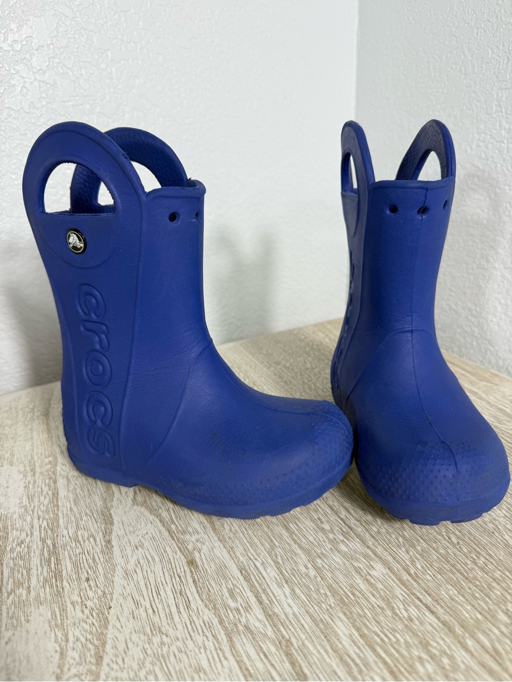 CROCS Kids Blue Handle Rain Boots